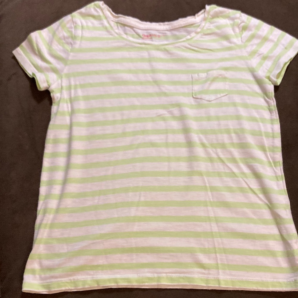 Clearance GapKids green and white striped t shirt